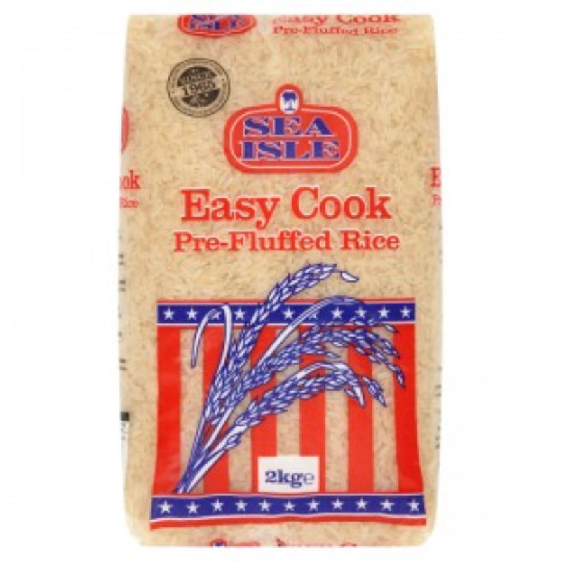 SEA ISLE Easy Cook Pre-Fluffed Rice 2kg [6x2kg]