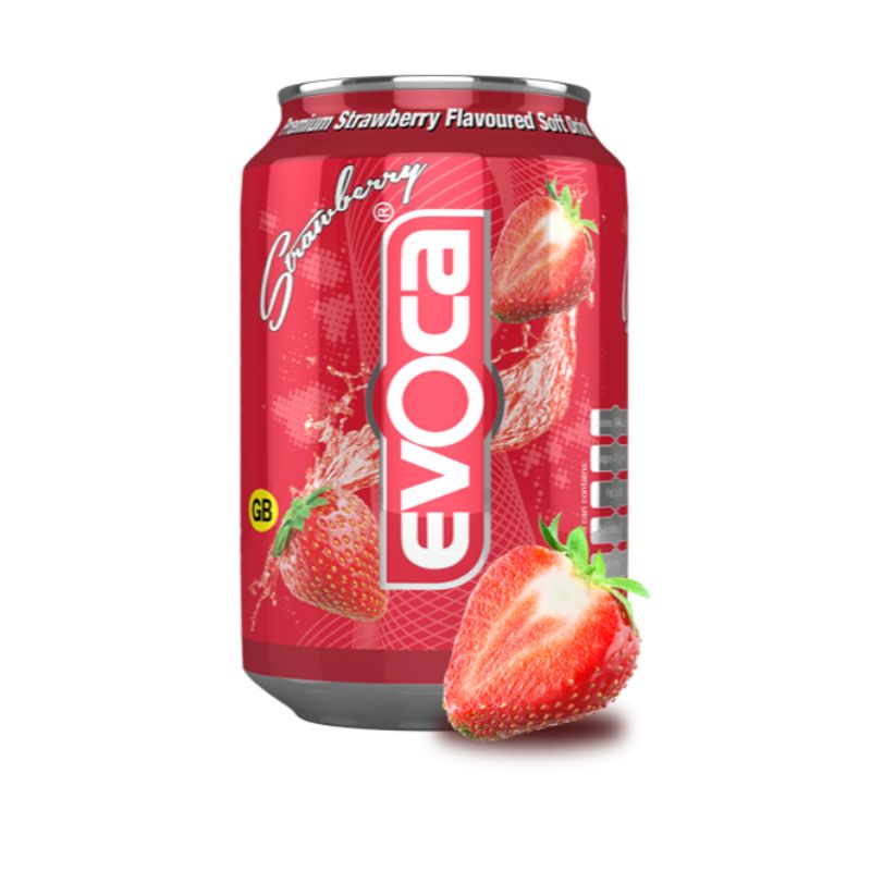 Evoca  Strawberry Soft Drink Can [24x330ml]