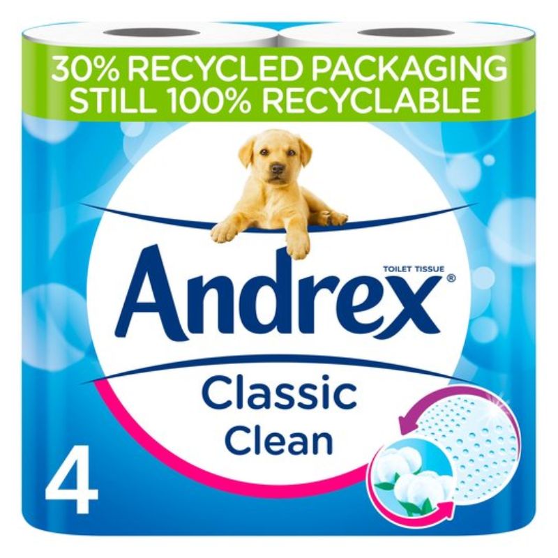 Andrex Toilet Roll Classic White 4Pack x 10 (40 rolls)