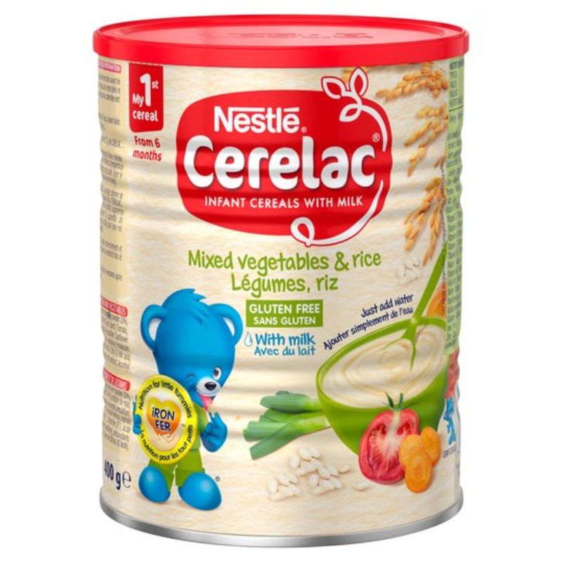 Nestle Cerelac Mixed Vegetables & Rice 400gms [24x400gms]