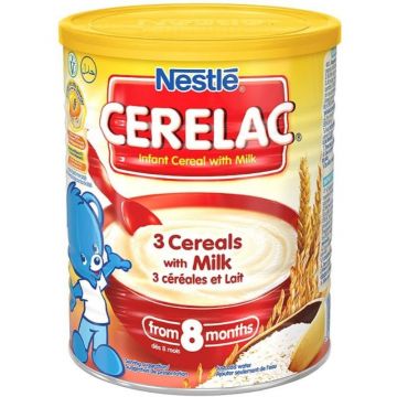 Nestle Cerelac 3 Cereals With Milk 400gms [24X400gms]