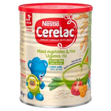 Nestle Cerelac Mixed Vegetables & Rice 400gms [24x400gms]