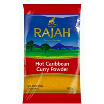 Rajah Hot Caribbean Curry Powder [Case of 10x100g]